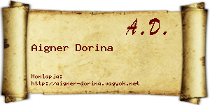 Aigner Dorina névjegykártya